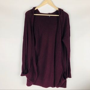 American eagle hooded cardigan with pockets